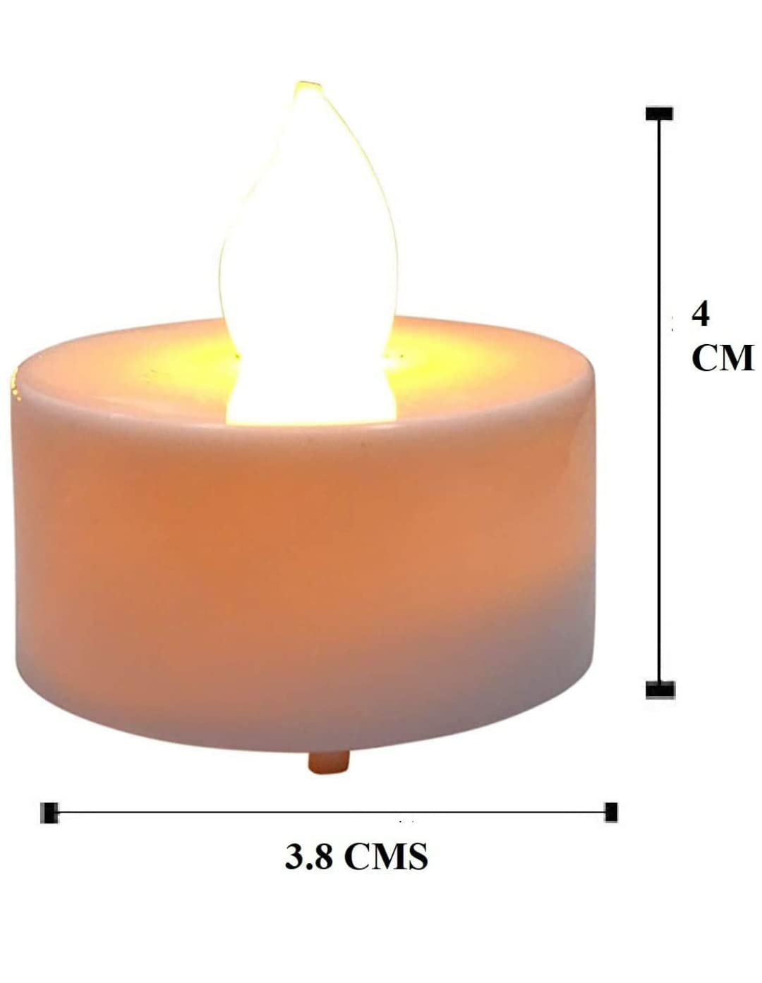 Flameless LED Tealight Candles 12 Pcs - White Smokeless Plastic Decorative Candle, Battery-Operated Safe Long-Lasting for Home, Weddings, Parties, Festivals & Creating Warm Romantic Ambience