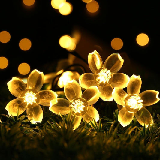 Silicone Flower LED String Fairy Lights Outdoor and Indoor for Home Decoration Light, Diwali Lights & Christmas,Party (Warm White,Corded Electric) 16 LED's 3 Meter